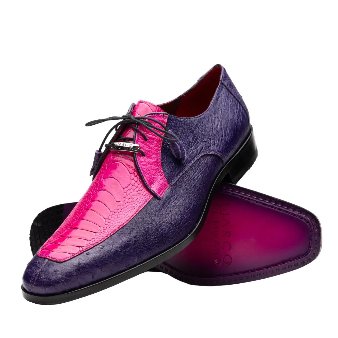 Marco Di Milano Andretti Ostrich Leg Pink Purple