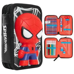 Marvel Pencil Case with Stationery Included, Spiderman Pencil Case