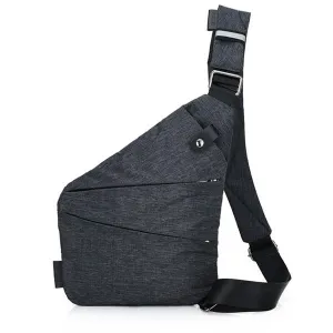 Men Hidden Crossbody Shoulder Bag Anti Theft Messenger Bag Motorcycle Chest Pack