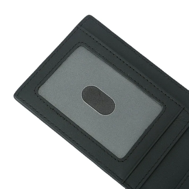 Men Multifunction Business RFID Carbon Fiber US Dollar Clip Card Trade Short Multi-card Slots Wallet