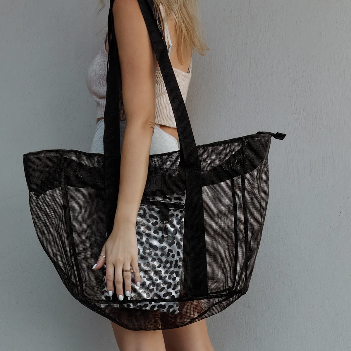 Meshie Large Beach Bag BLACK