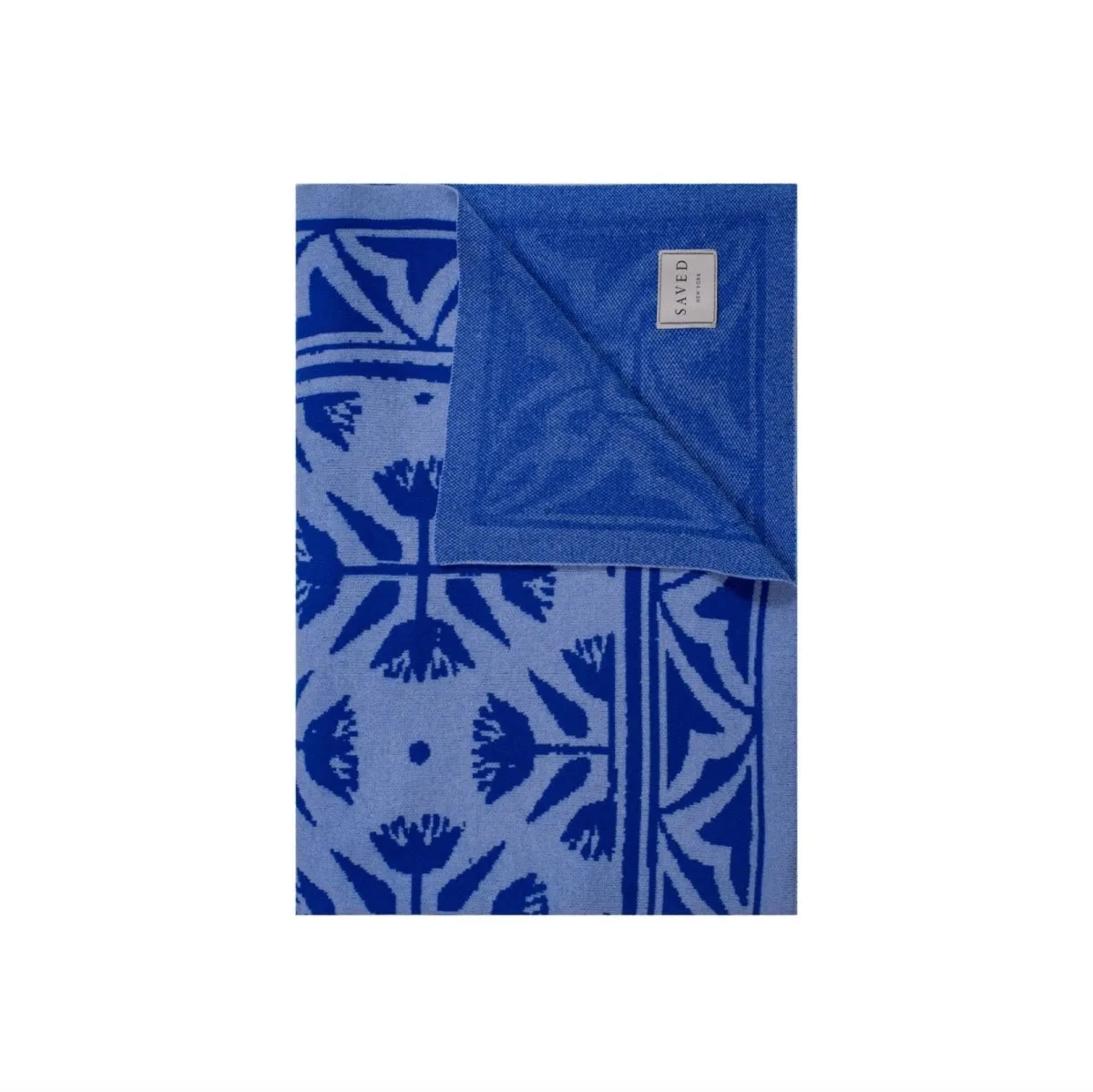 Monaco Blue Cashmere Blankets by Saved New York