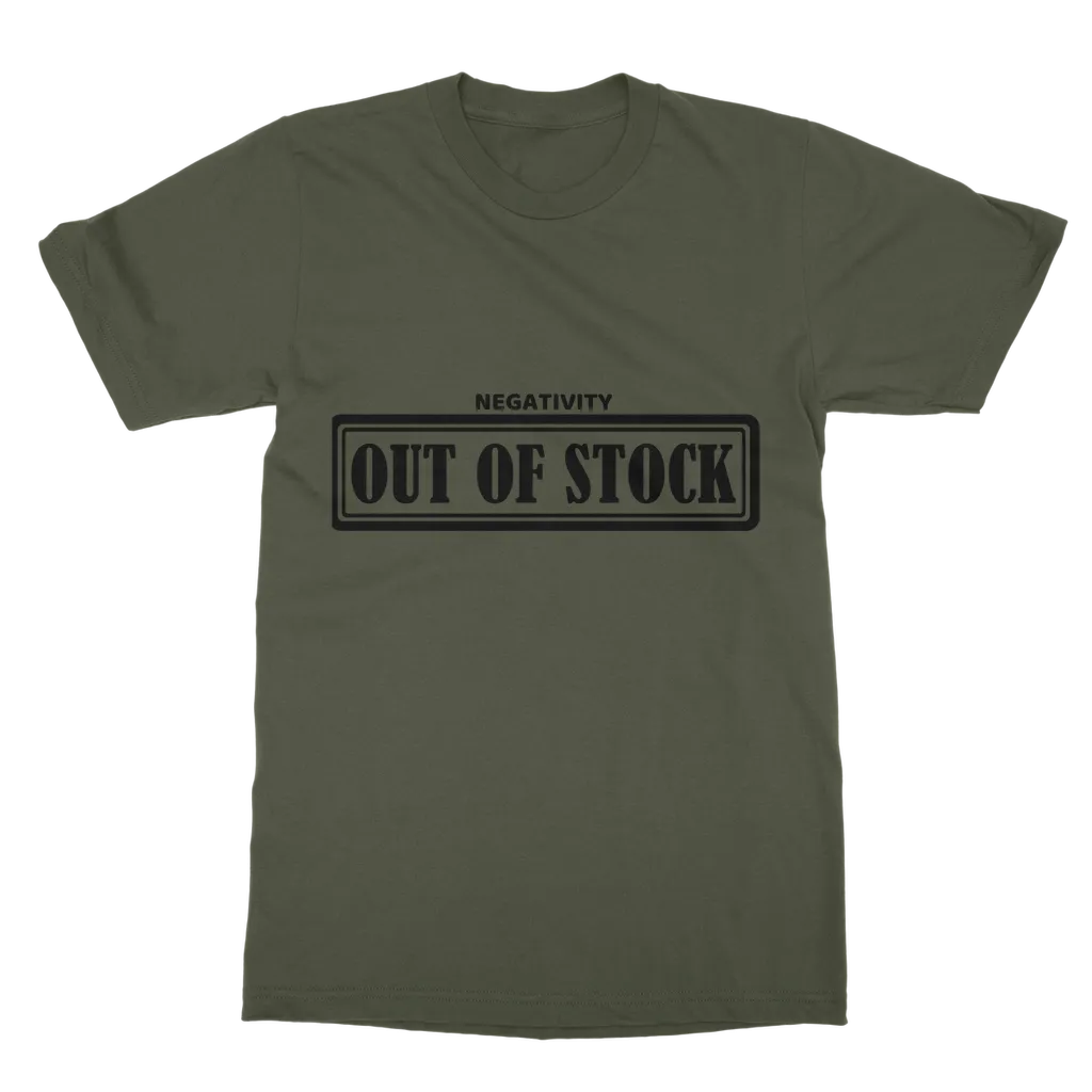 Negativity Out of Stock Classic Heavy Cotton Adult T-Shirt