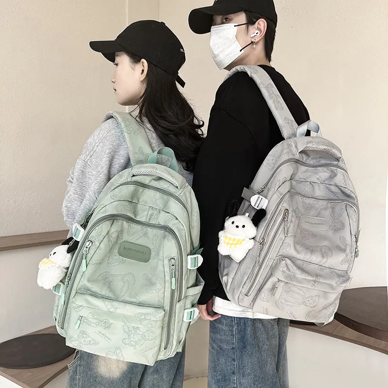 New Backpack Men's and Women's Korean-Style Good-looking Schoolbag Height Junior High School College Students Women's Large-Capacity Backpack Simple Casual