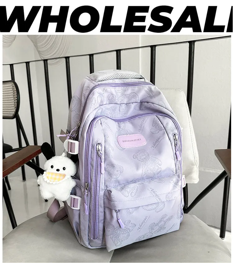 New Backpack Men's and Women's Korean-Style Good-looking Schoolbag Height Junior High School College Students Women's Large-Capacity Backpack Simple Casual