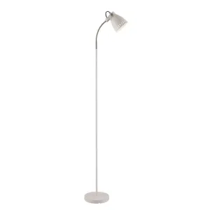 Nova White Adjustable Gooseneck Floor Lamp