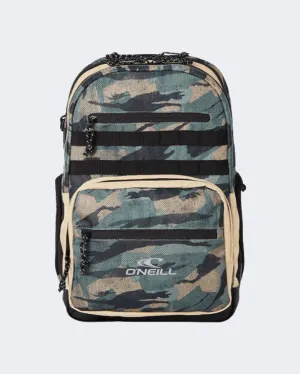 O Neill Bm President Backpack Men Lifestyle Bag Green Camo 0M4000-6990