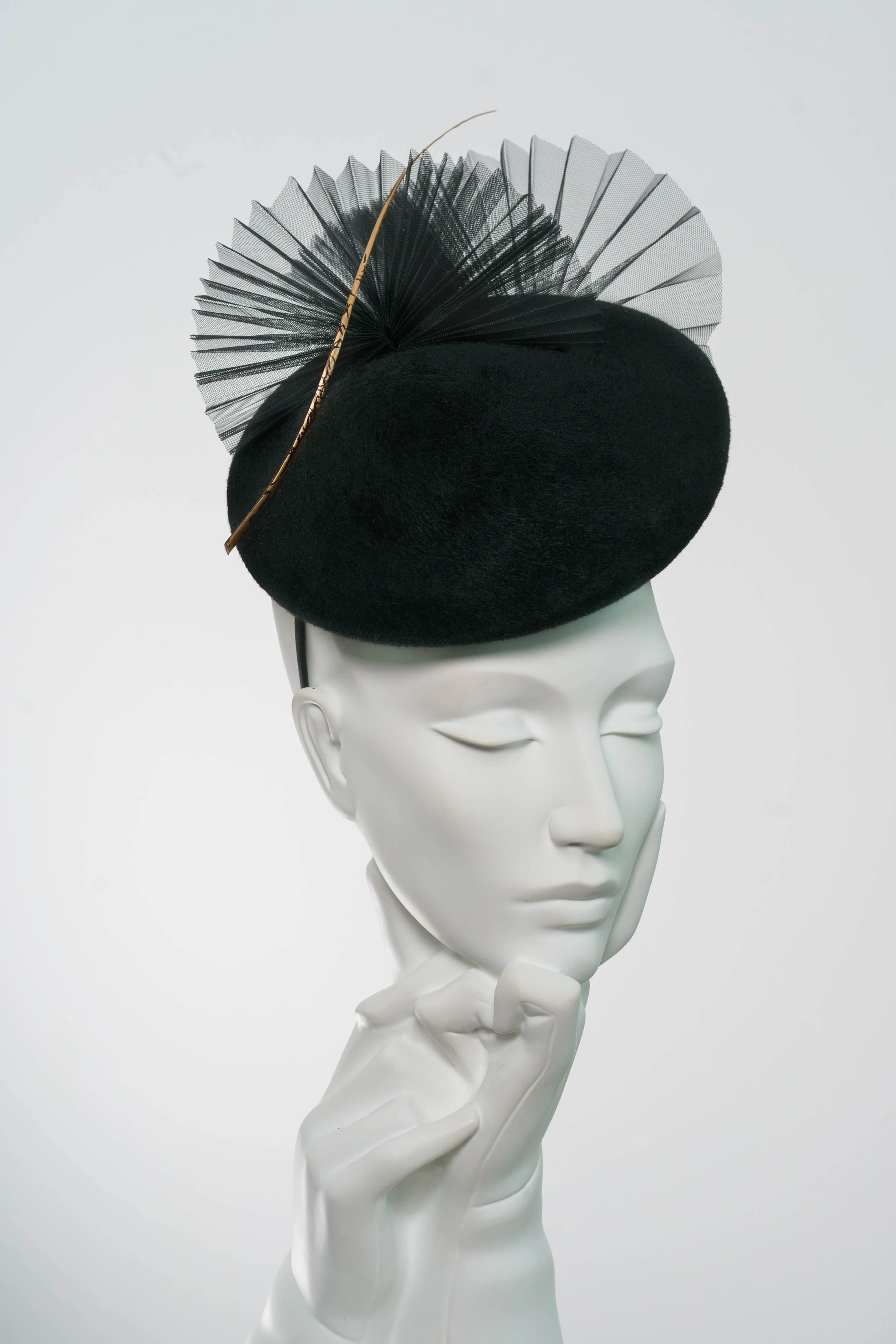 Occasion Hat with Pleated Details - Ava