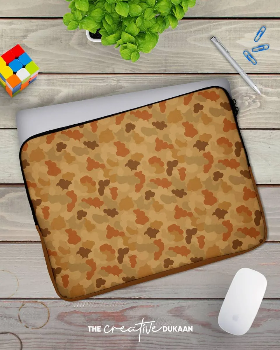 Orange camouflage cool laptop sleeve bag