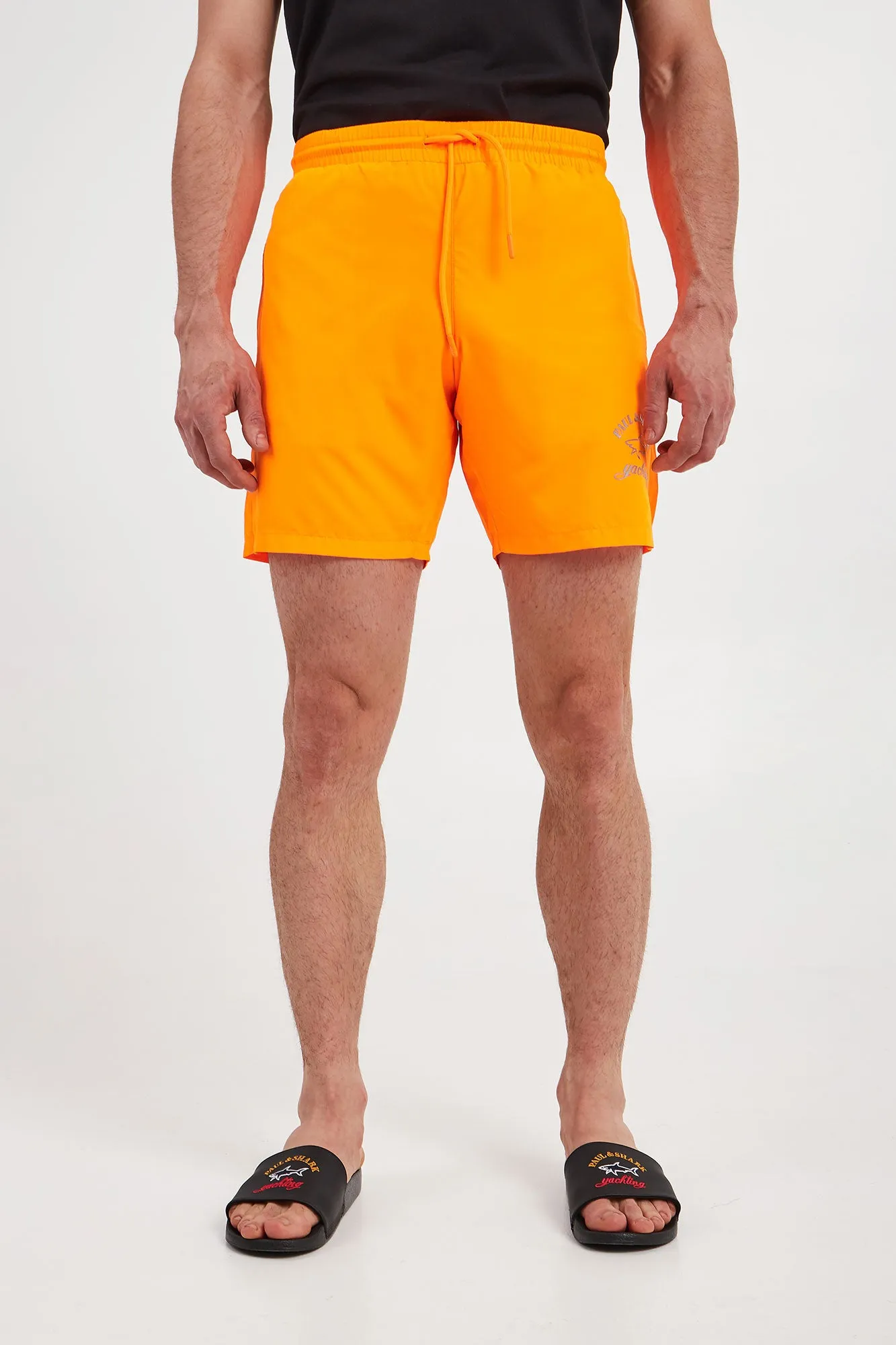 Orange Swim Shorts w/ Reflective Logo - PAUL & SHARK