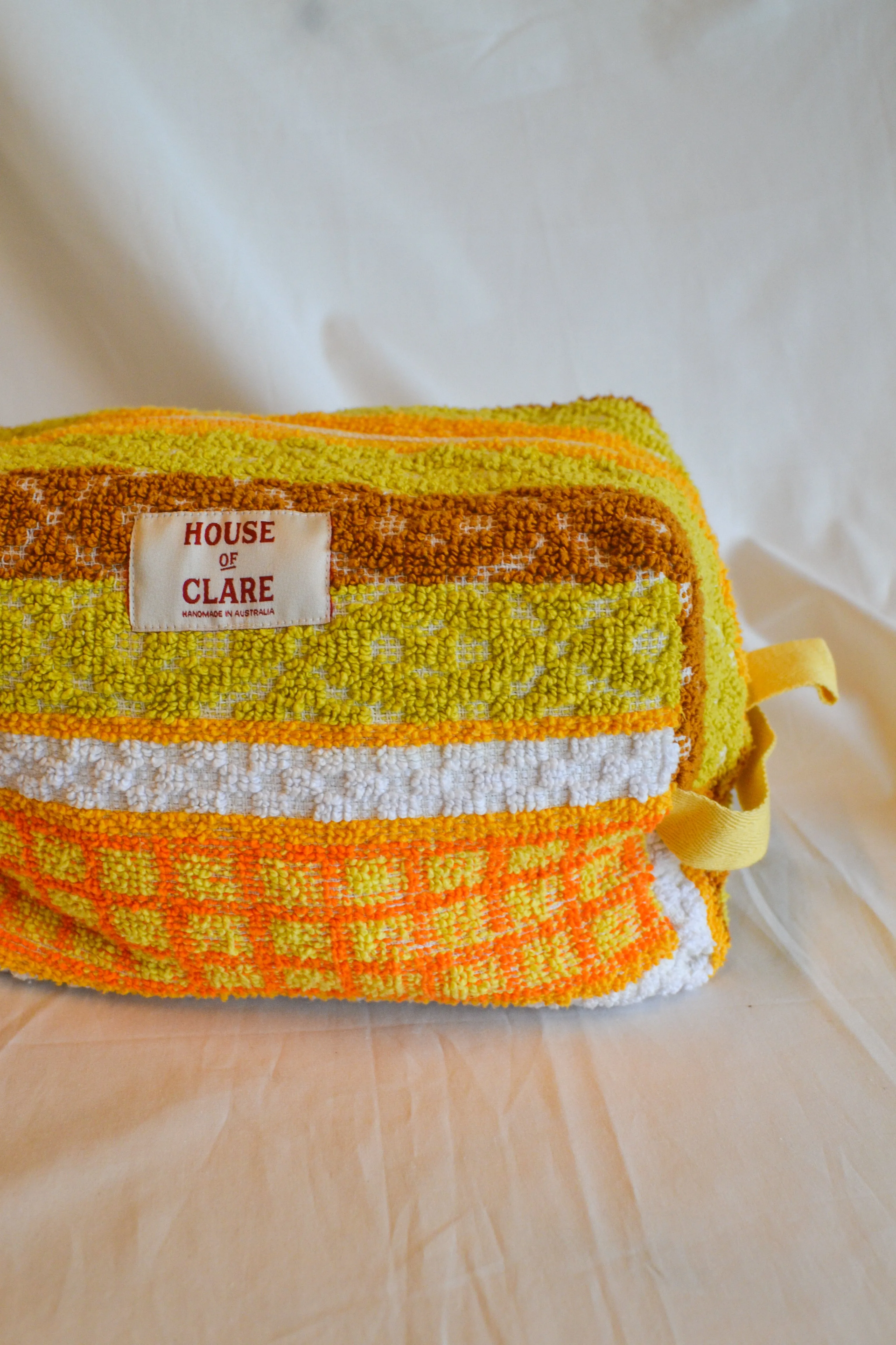 Orange Travel Pouch | Large Toiletry Bag