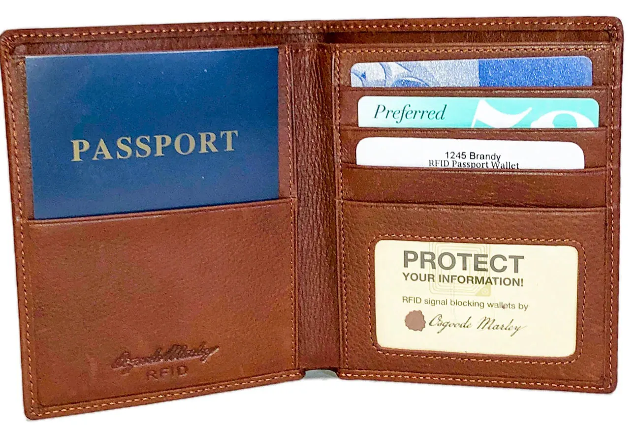 Osgoode Marley Leather RFID blocking Passport Wallet- 1245