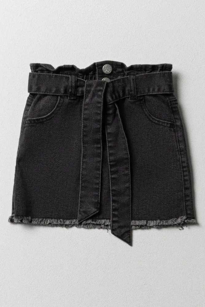 Paper Bag Denim Washed Black