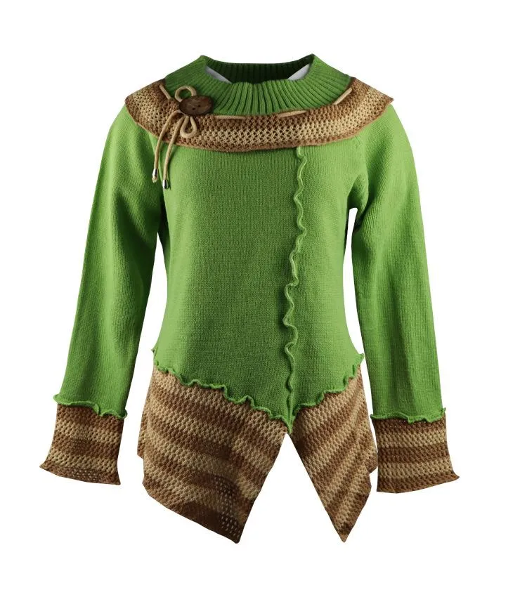 Patchwork Color Women Knitted Sweater Jumper