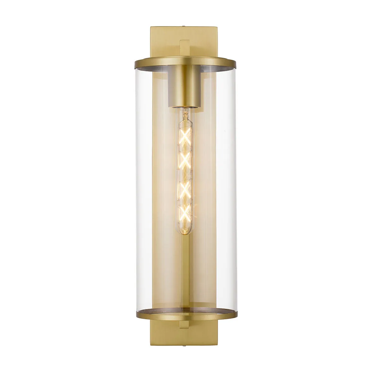 Perova 50cm Brass Cylindrical Modern Outdoor Coach Light