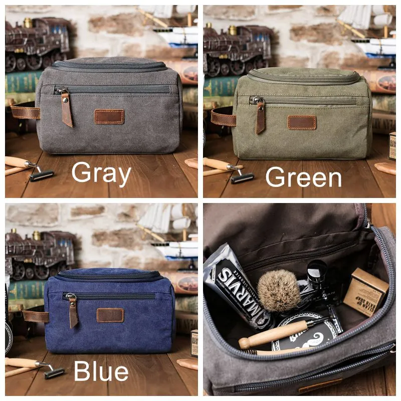 Personalized Groomsmen Gift, Dopp Kit Bag Customized Canvas Toiletry Bag Monogram Mens Toiletry Bag