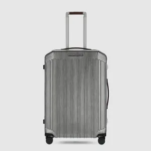 Piquadro Pqlm-Frame 68Cm Hardcase Medium Check-In Luggage Trolley Black / Light Brown - Bv4427Pqlm/Ncu