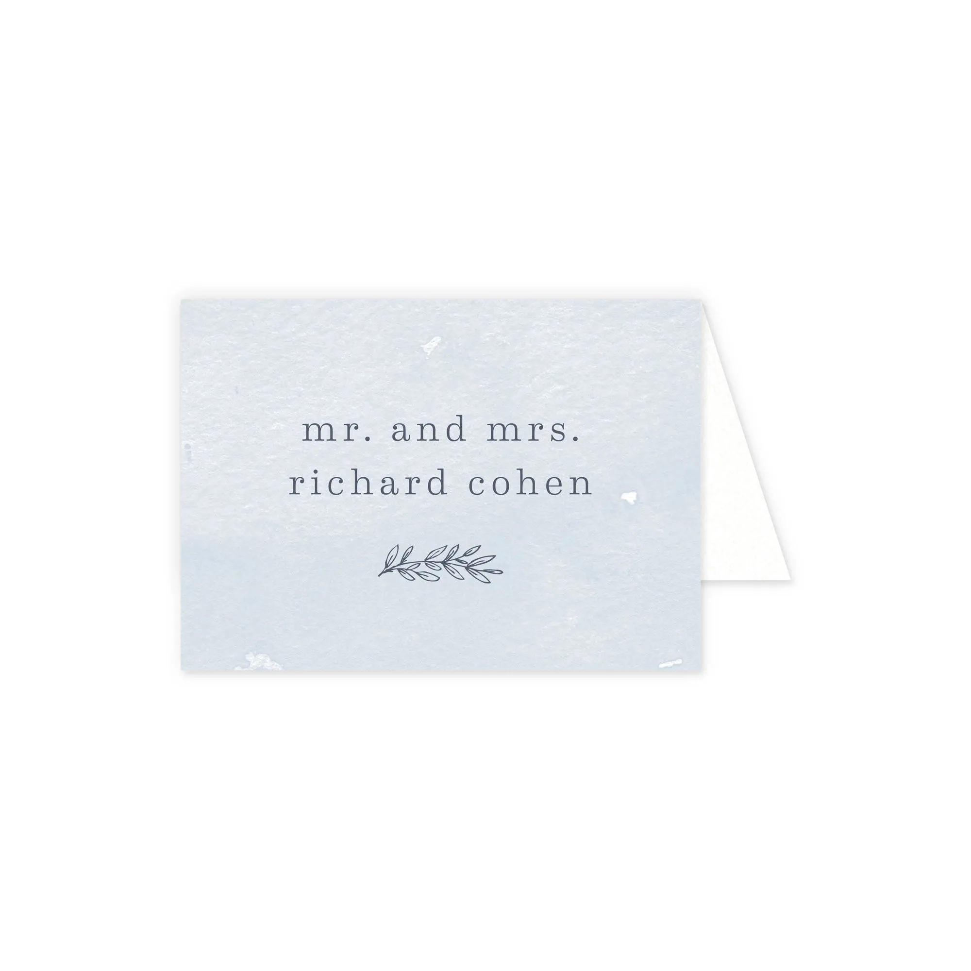 Place cards with guest details