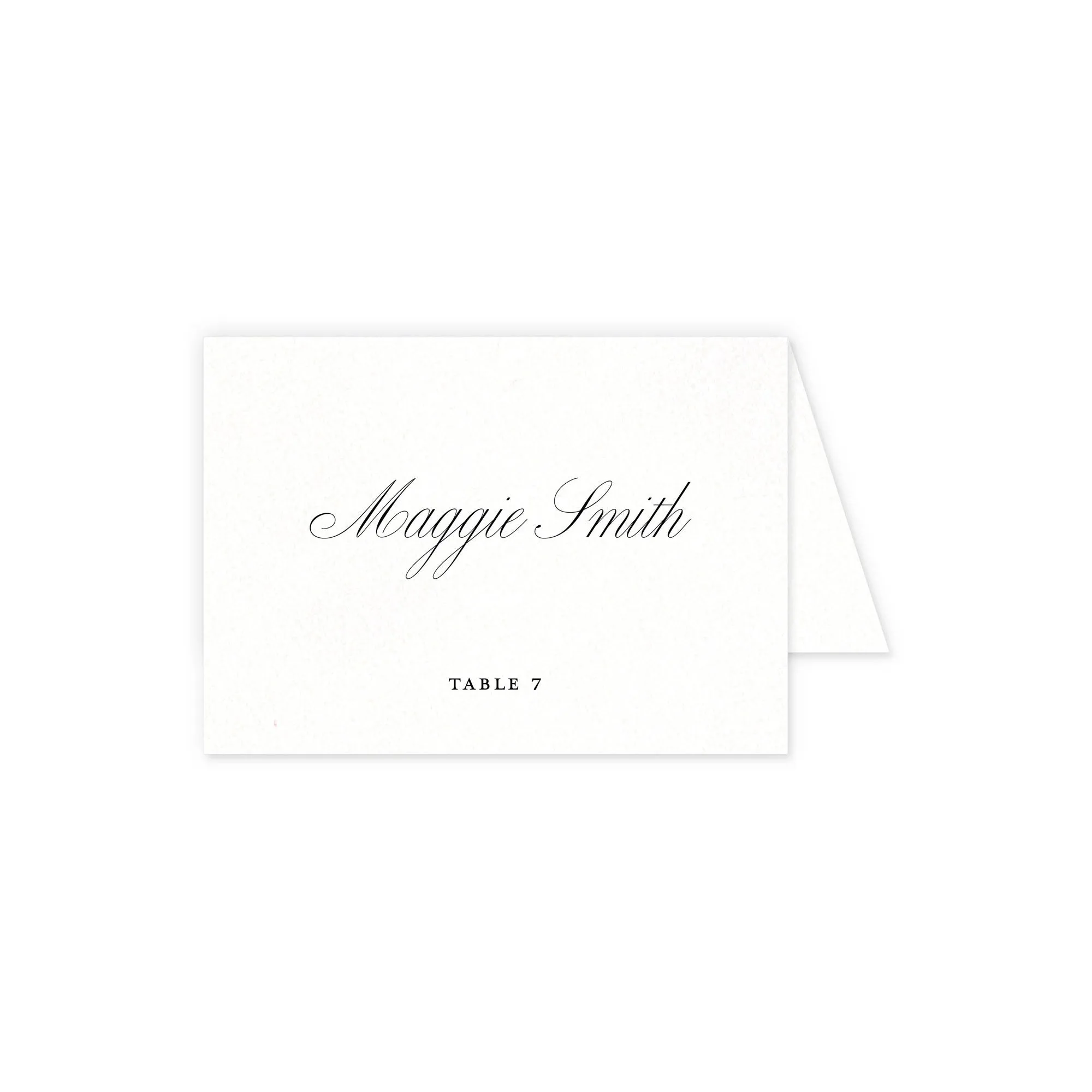 Place cards with guest details