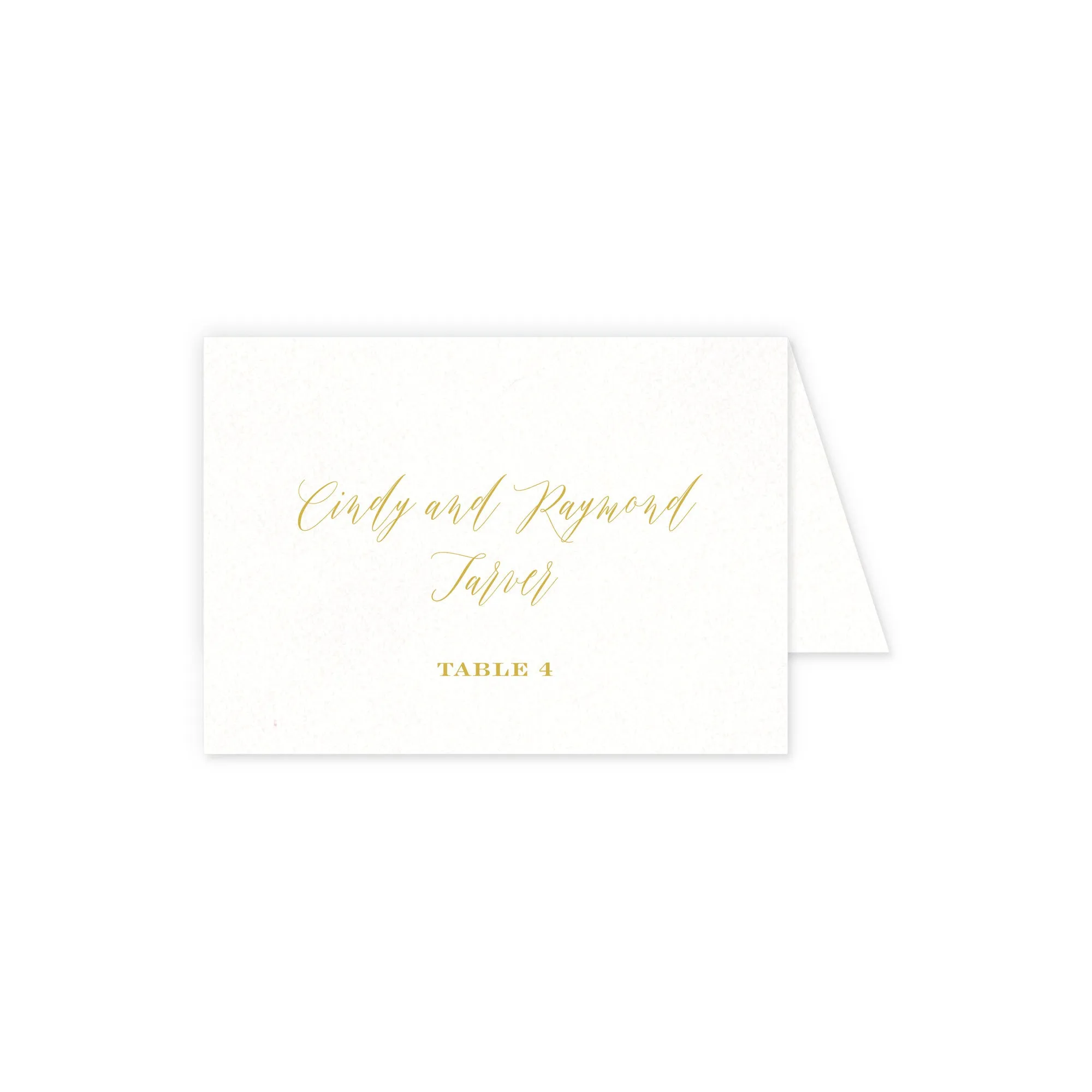 Place cards with guest details