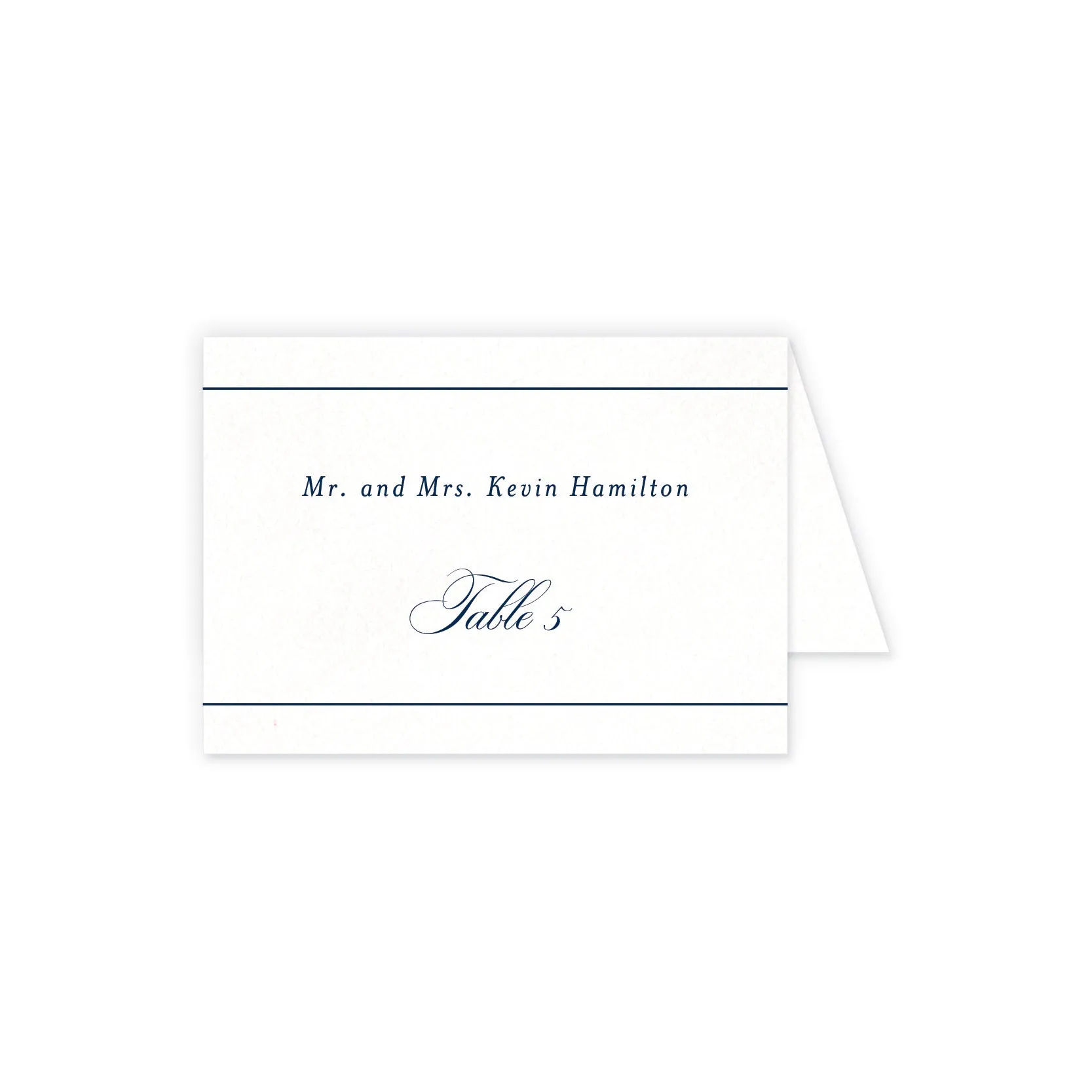 Place cards with guest details