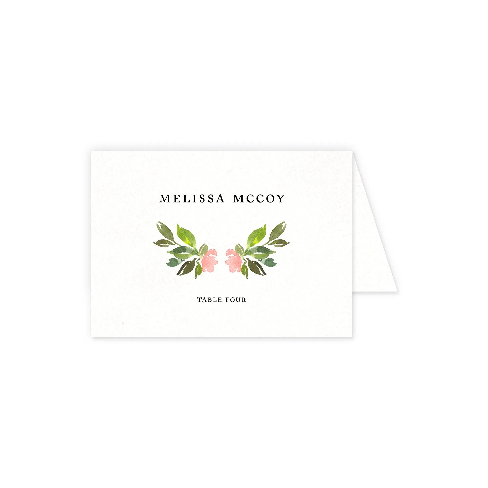 Place cards with guest details