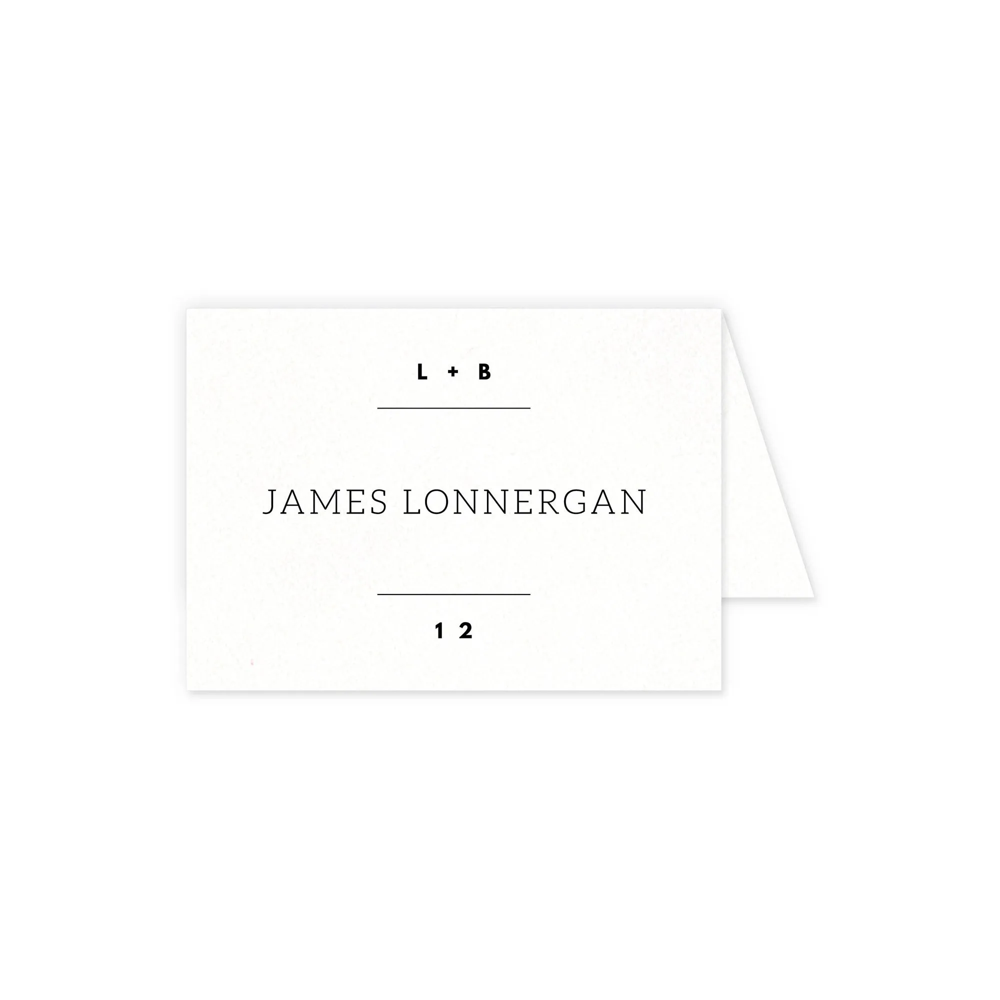 Place cards with guest details