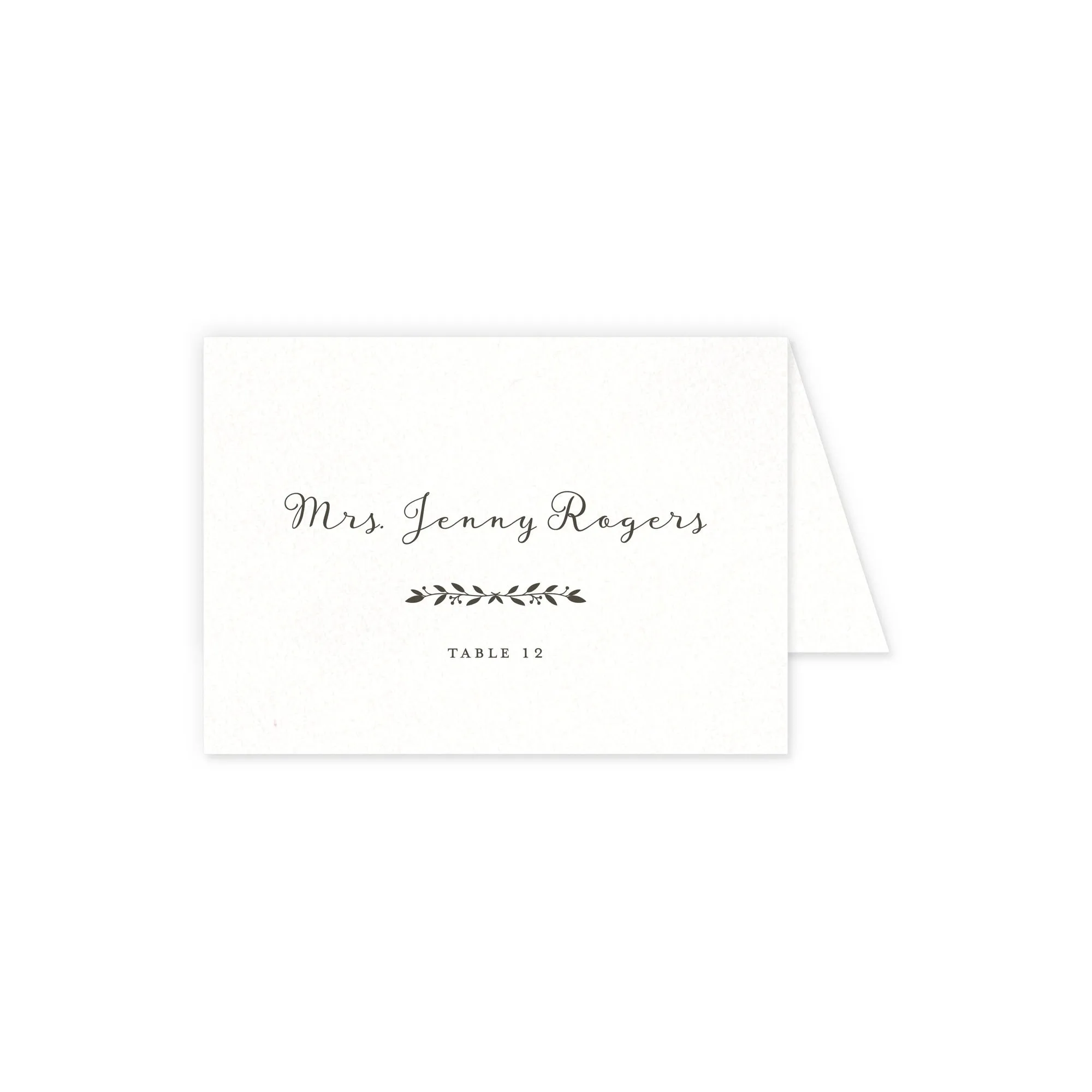 Place cards with guest details