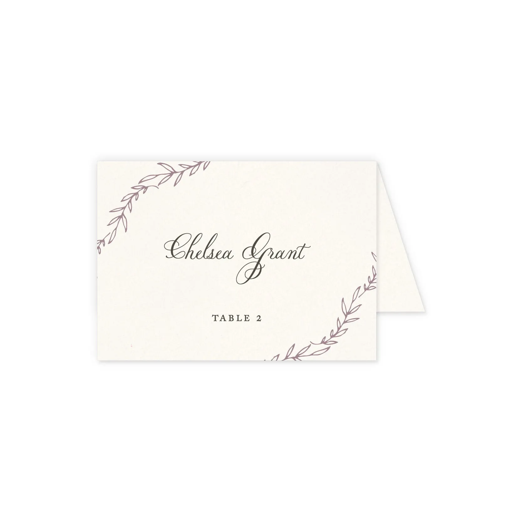 Place cards with guest details