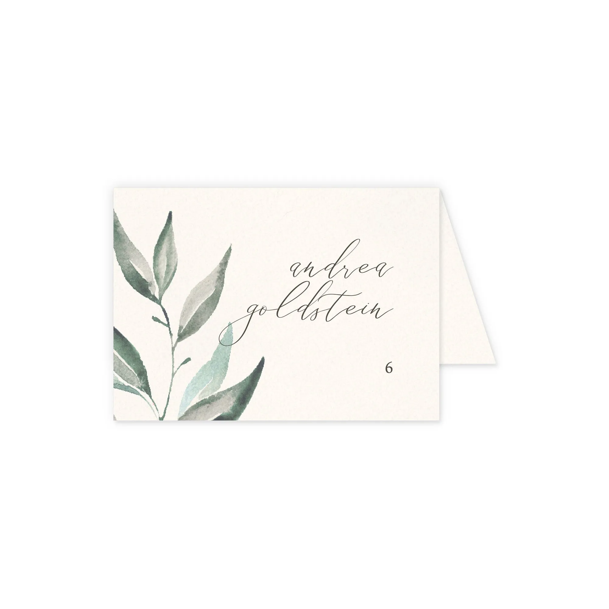 Place cards with guest details