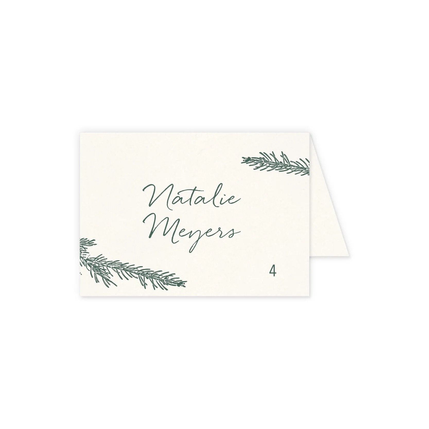 Place cards with guest details