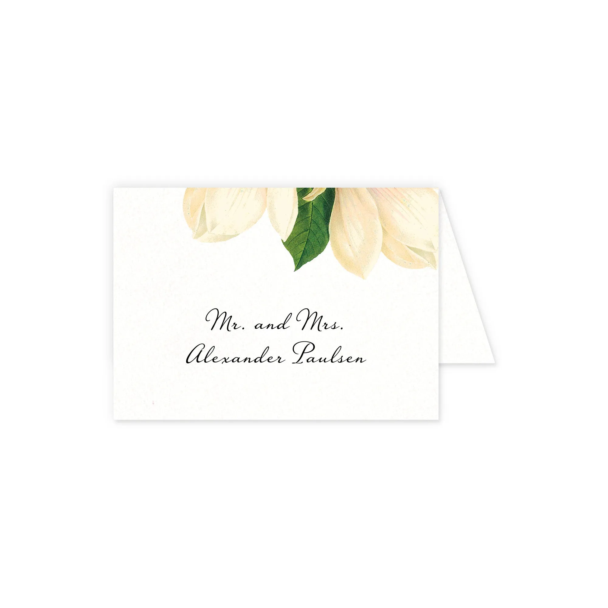 Place cards with guest details