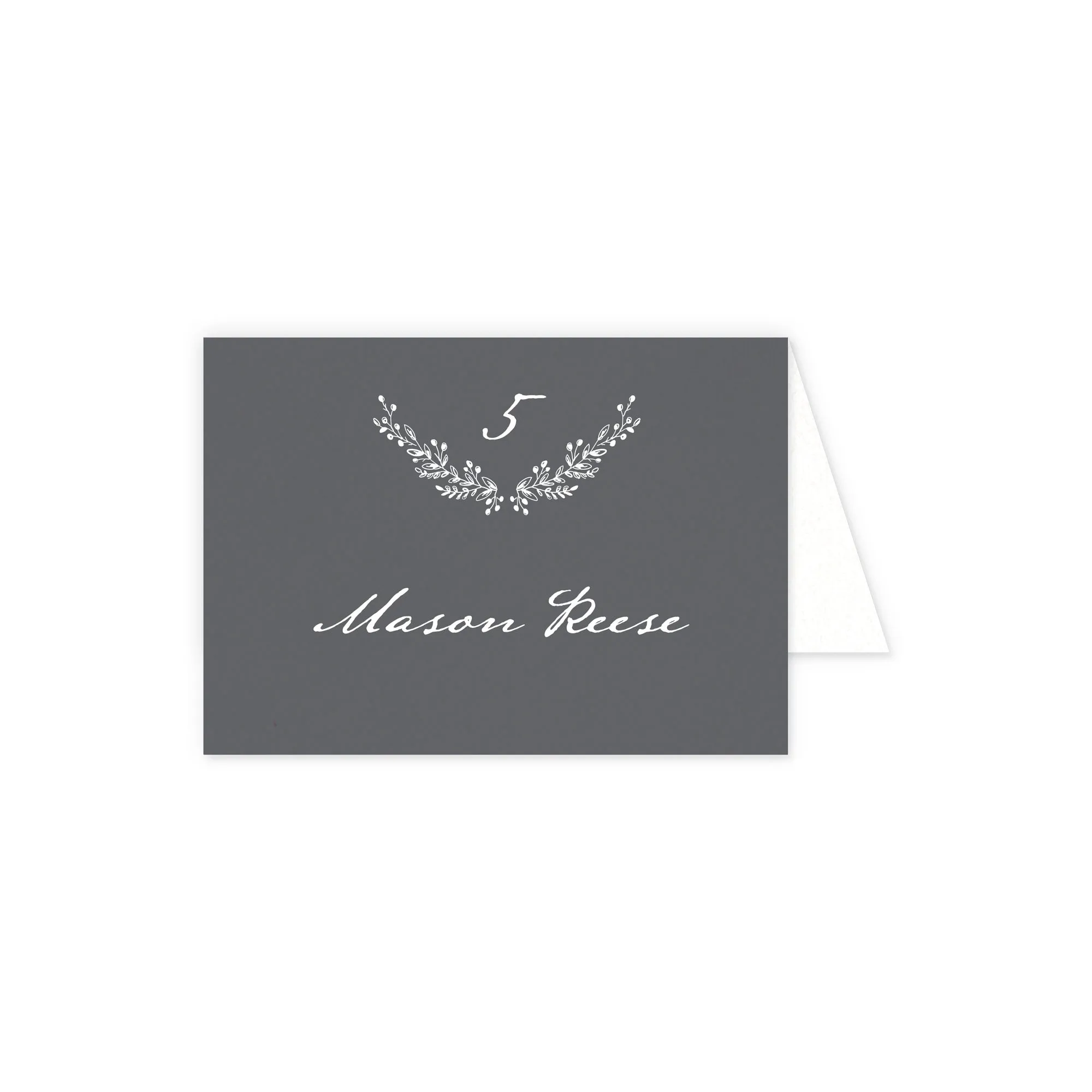 Place cards with guest details