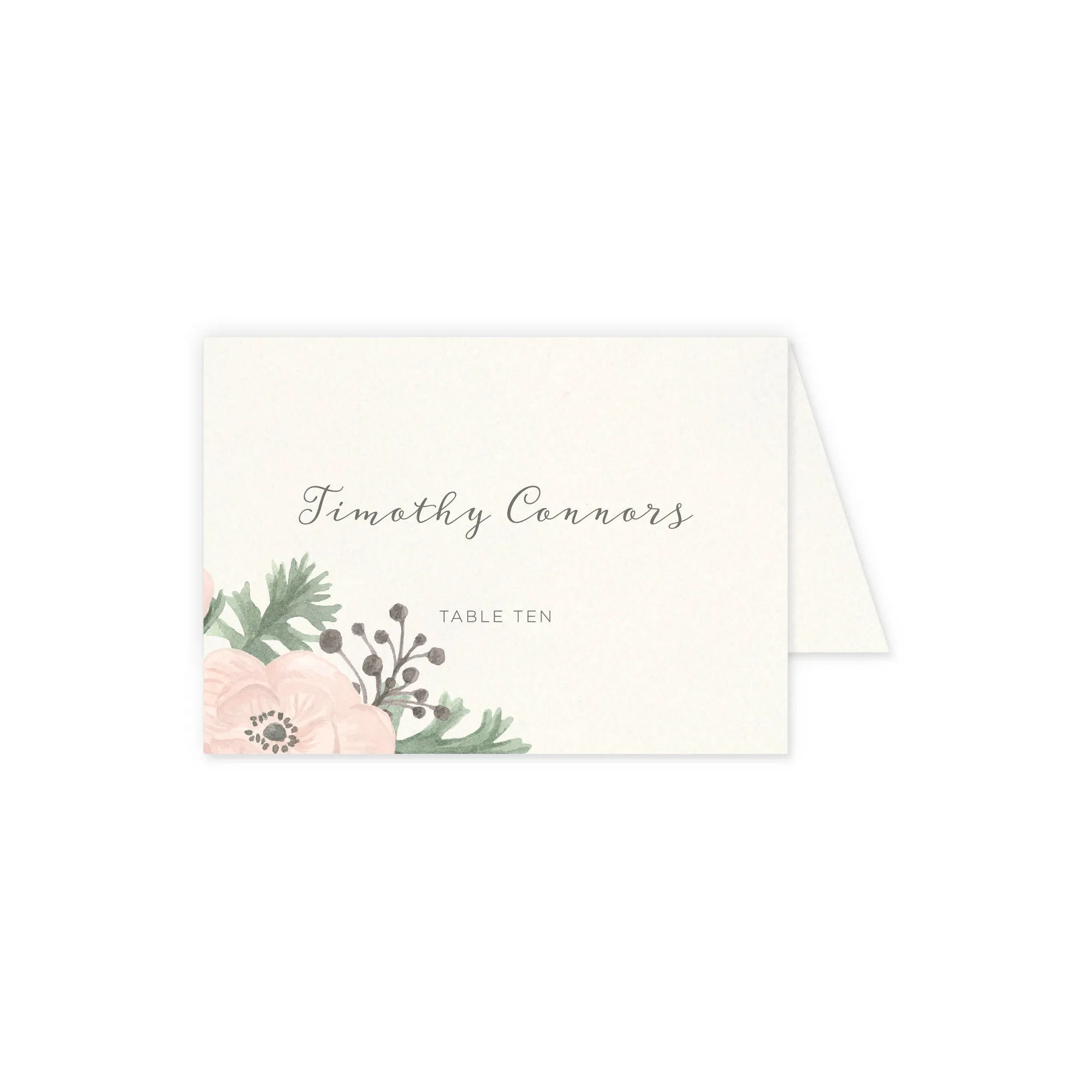 Place cards with guest details