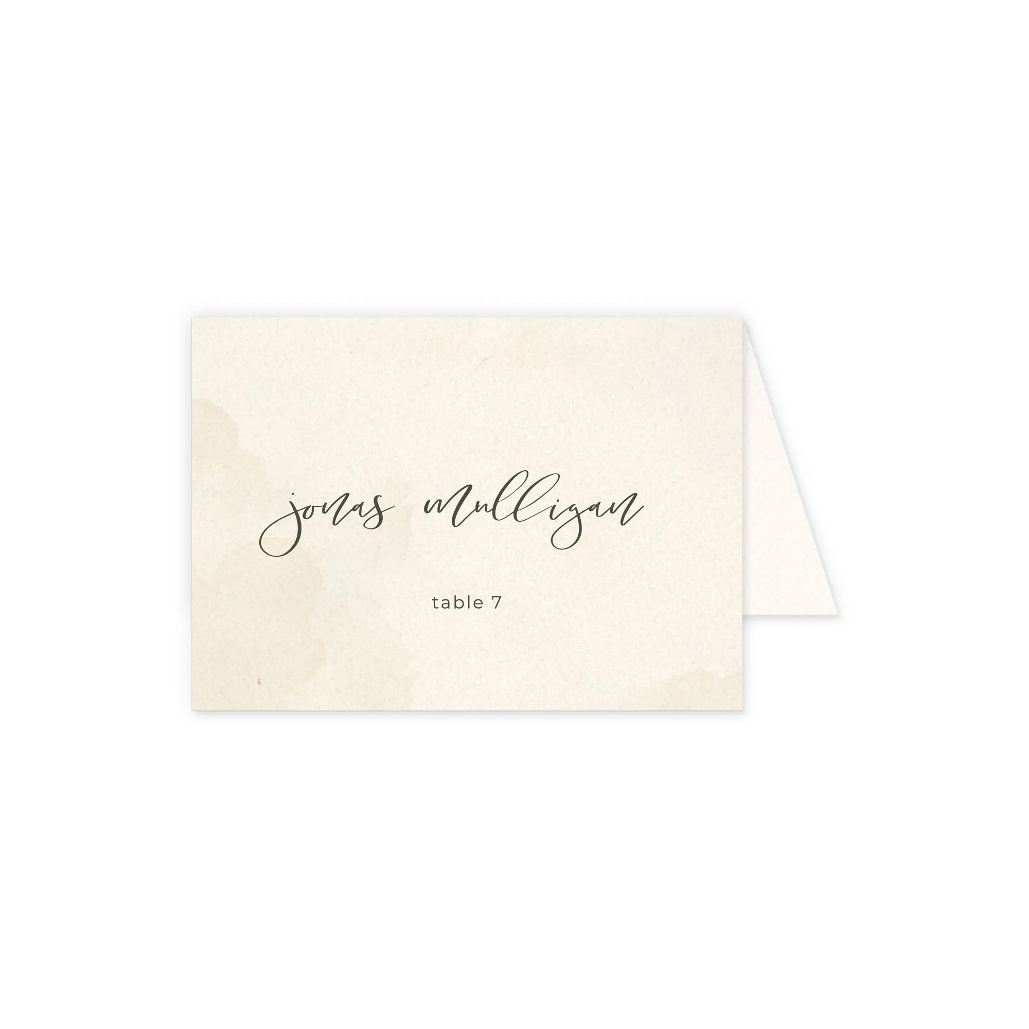 Place cards with guest details