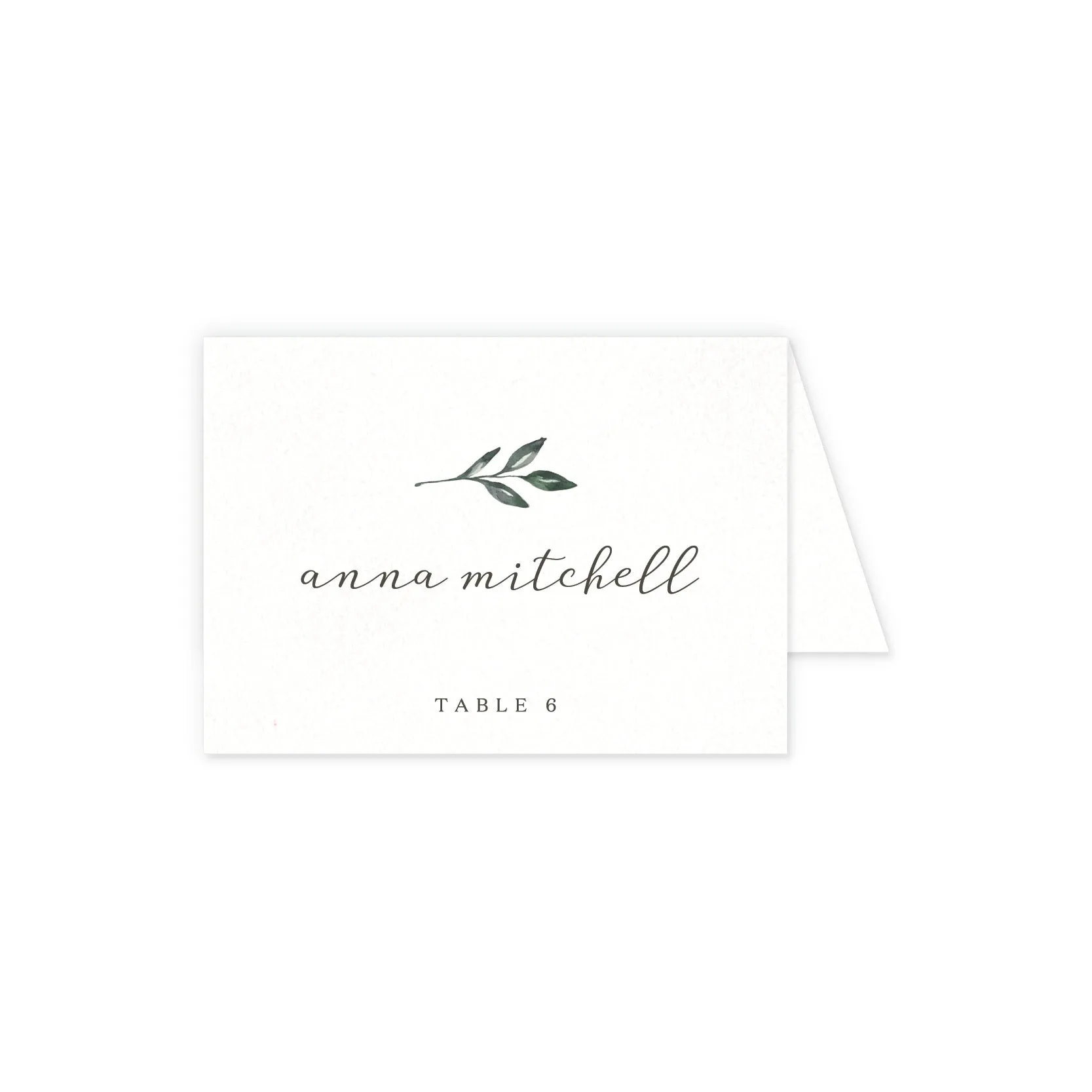 Place cards with guest details