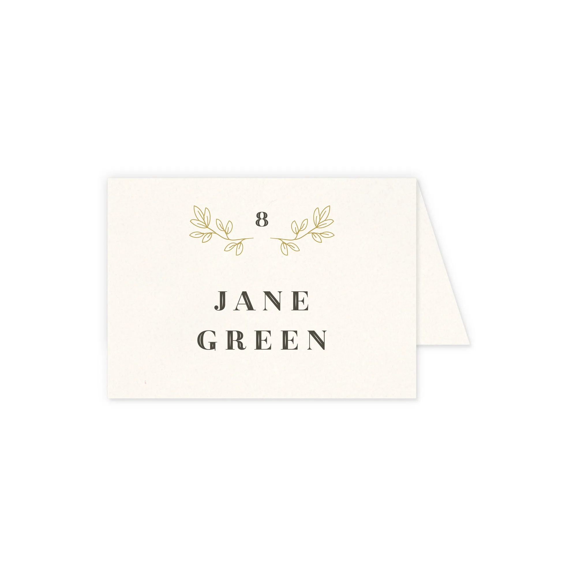 Place cards with guest details