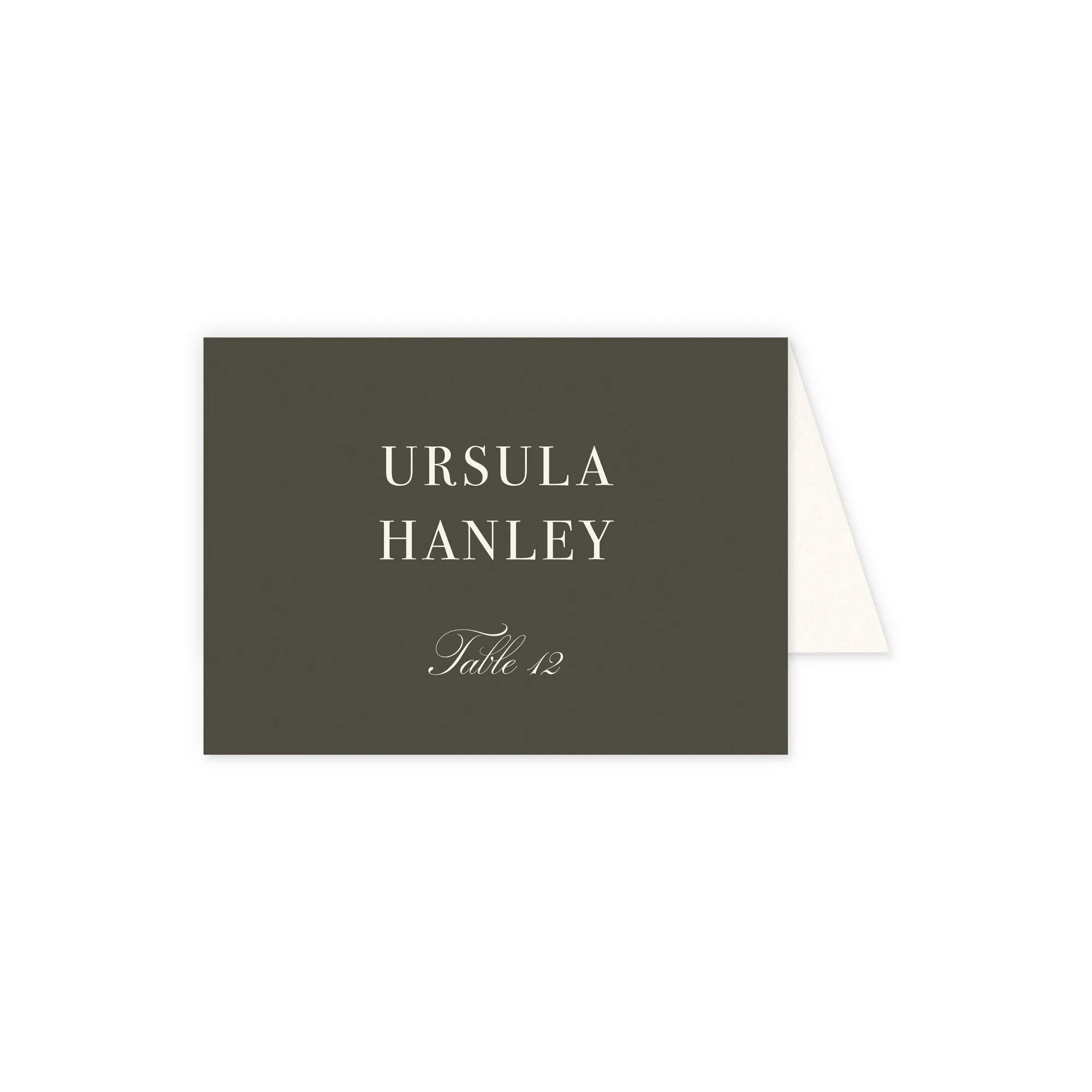 Place cards with guest details