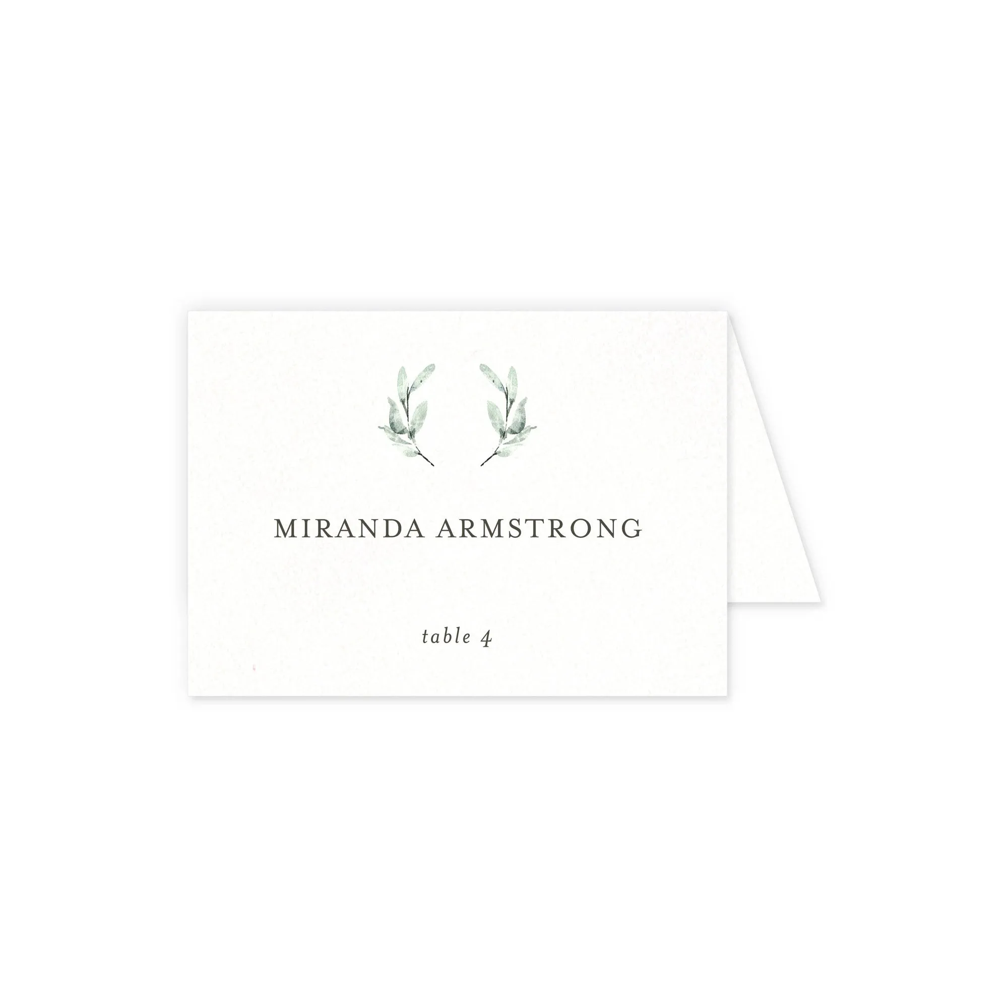 Place cards with guest details