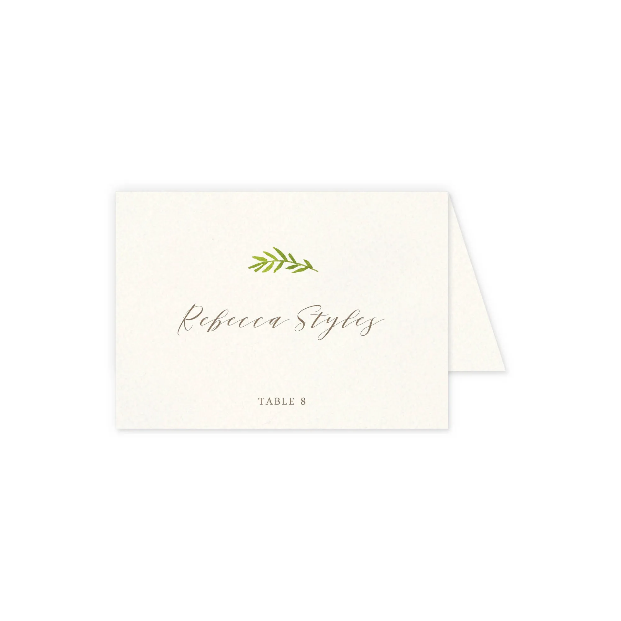 Place cards with guest details