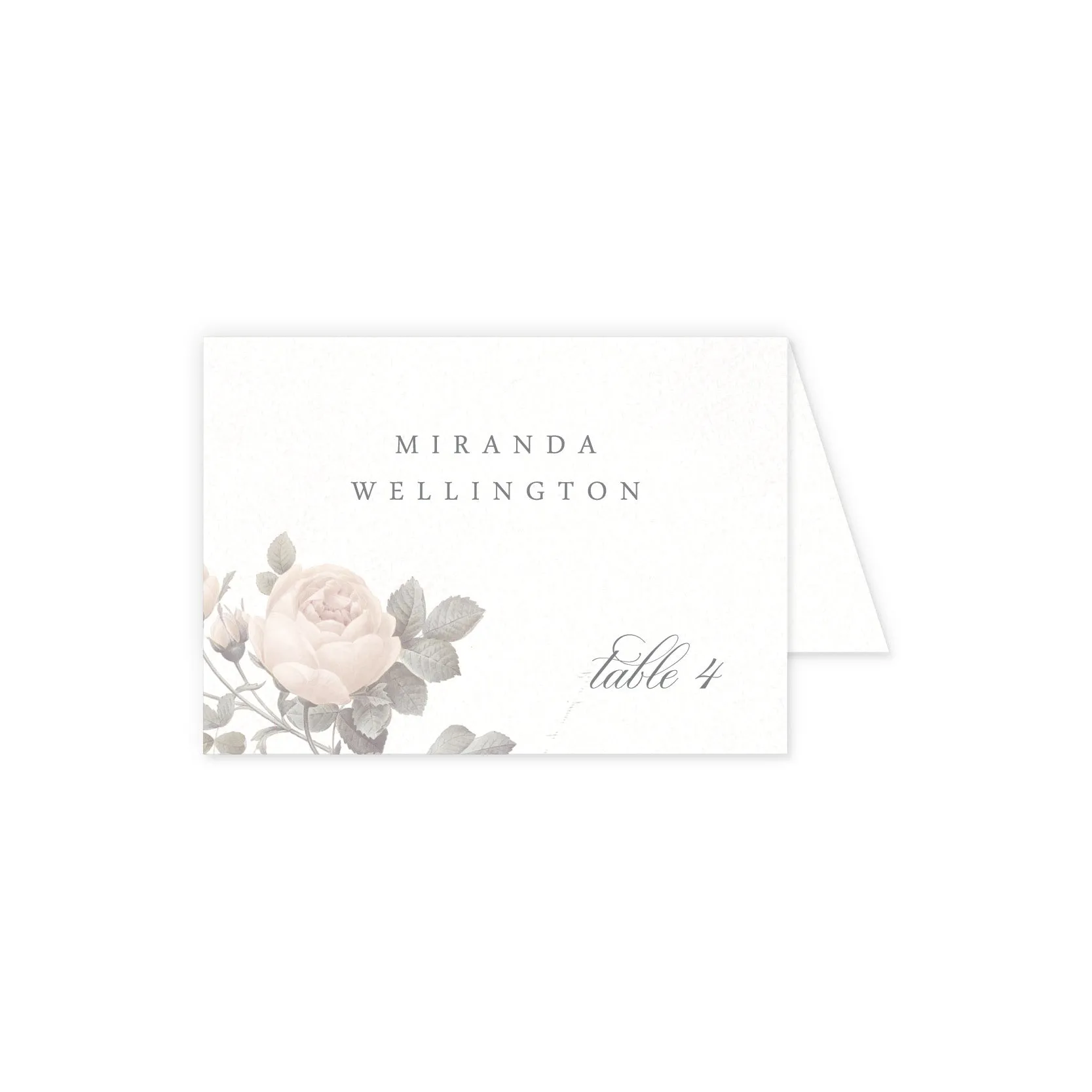 Place cards with guest details