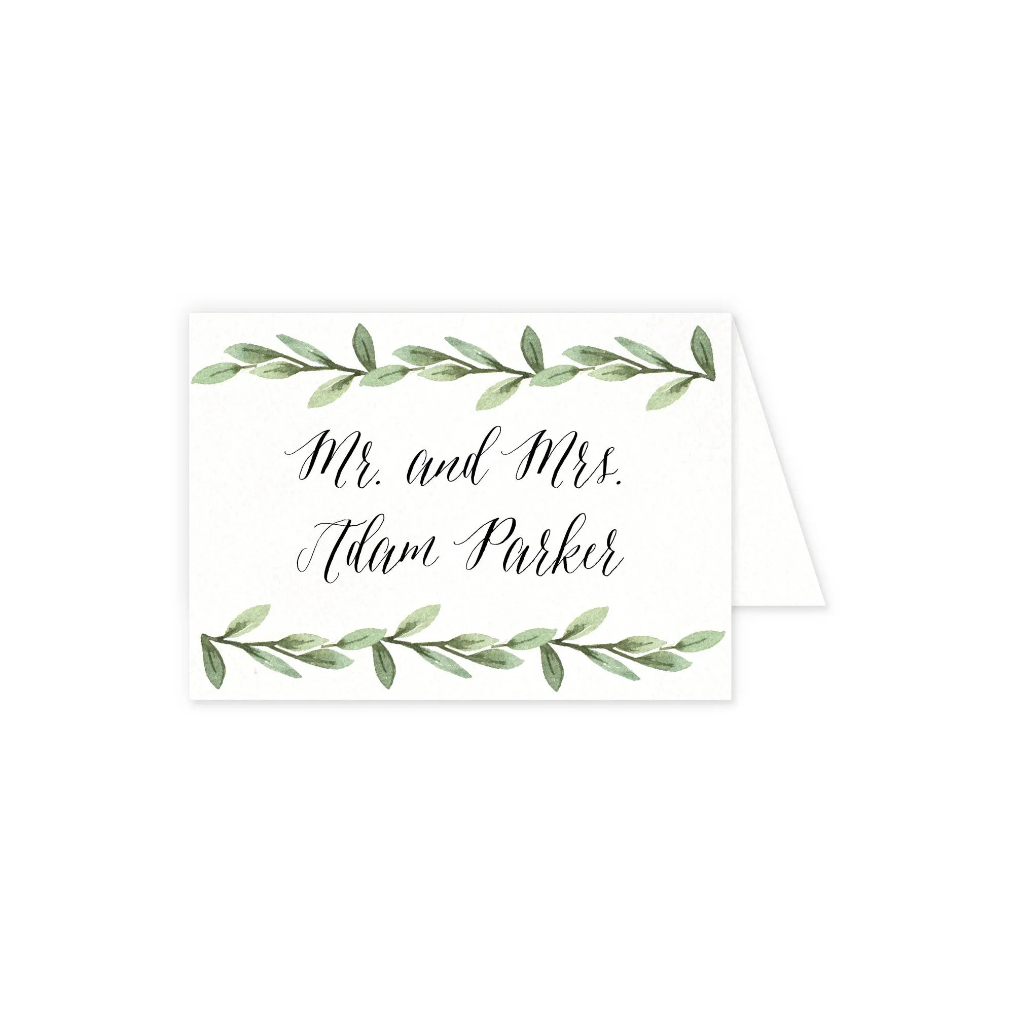 Place cards with guest details