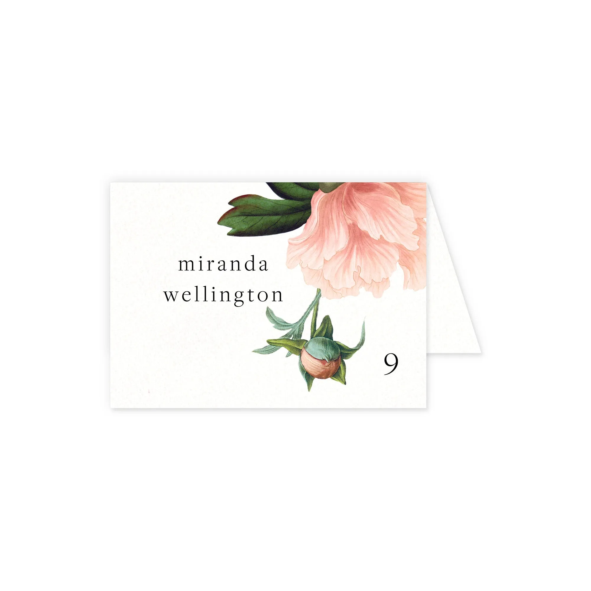 Place cards with guest details