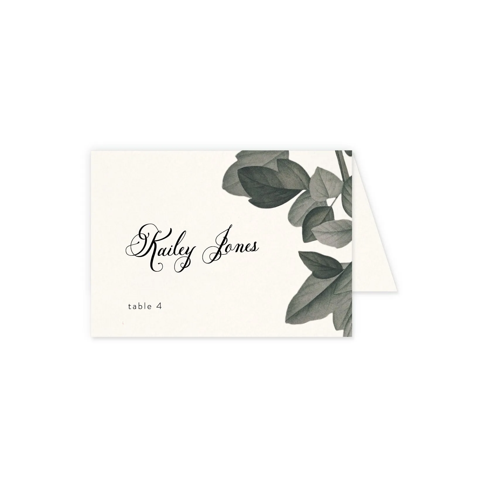 Place cards with guest details