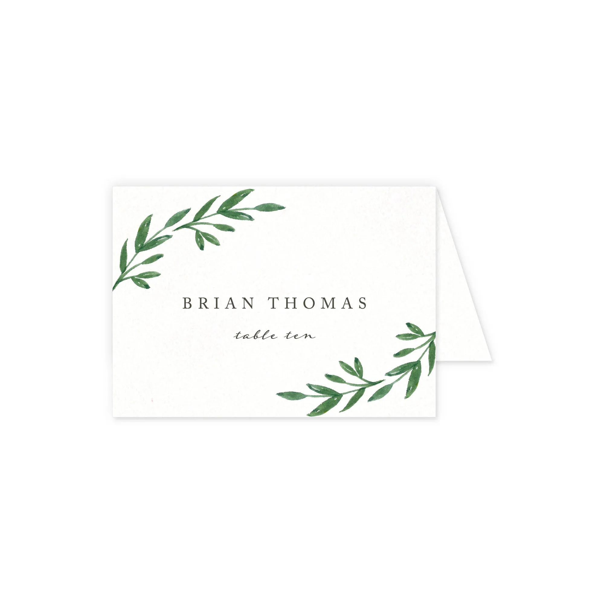 Place cards with guest details