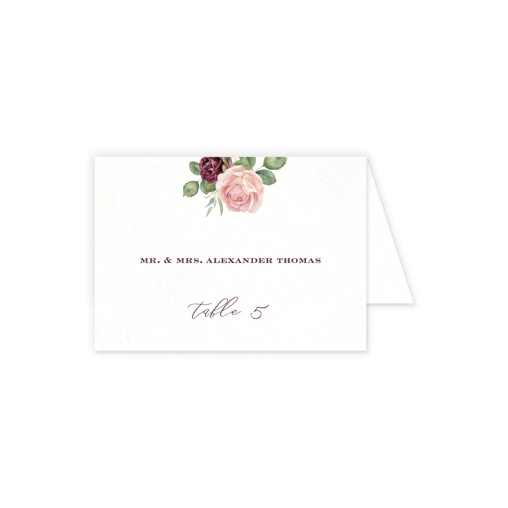 Place cards with guest details