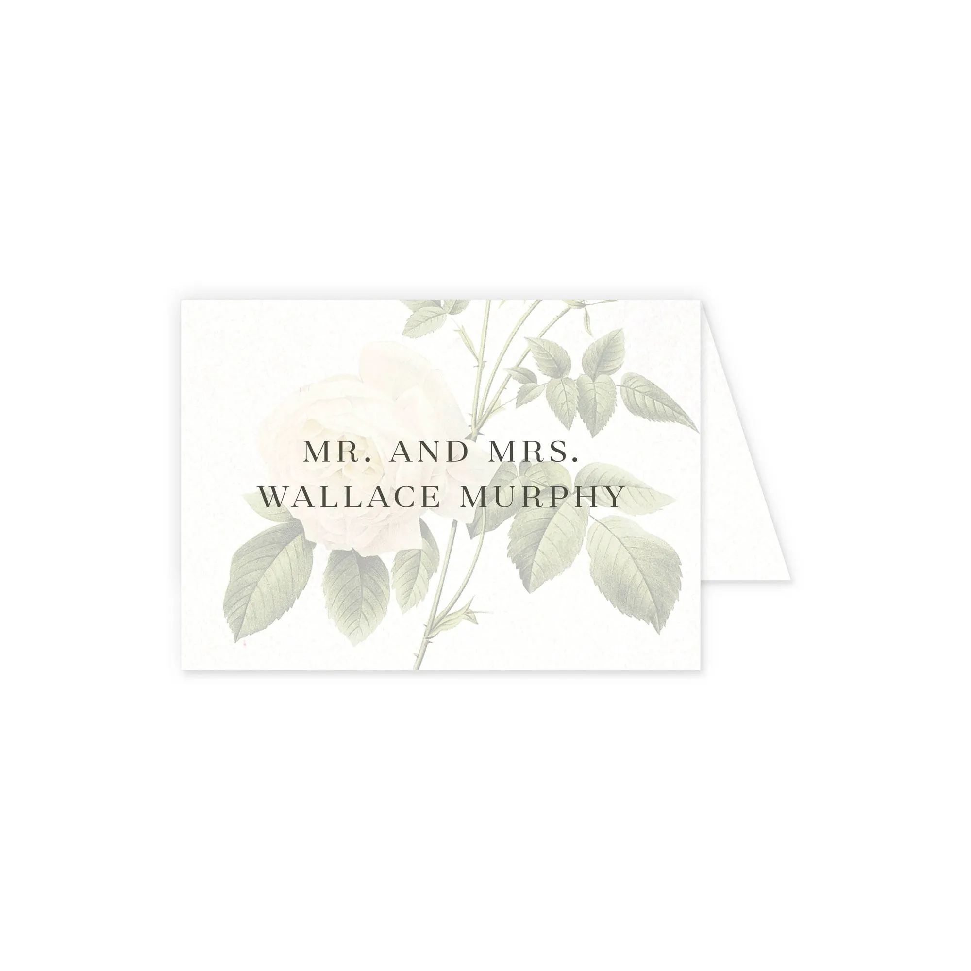 Place cards with guest details