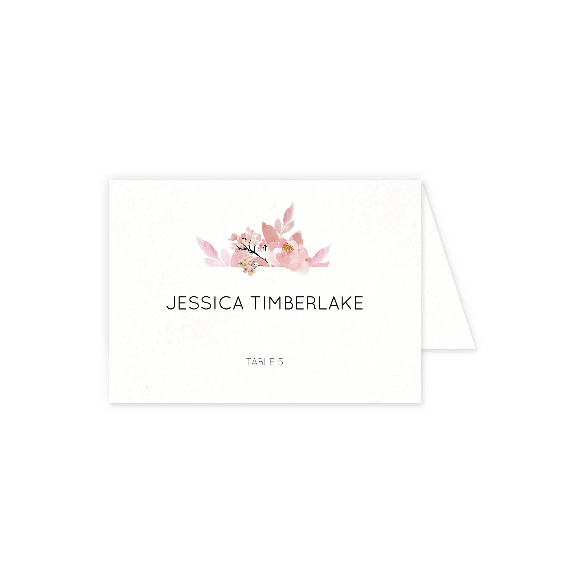 Place cards with guest details