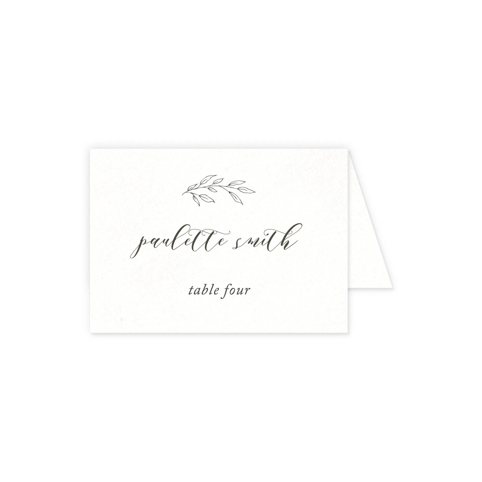 Place cards with guest details