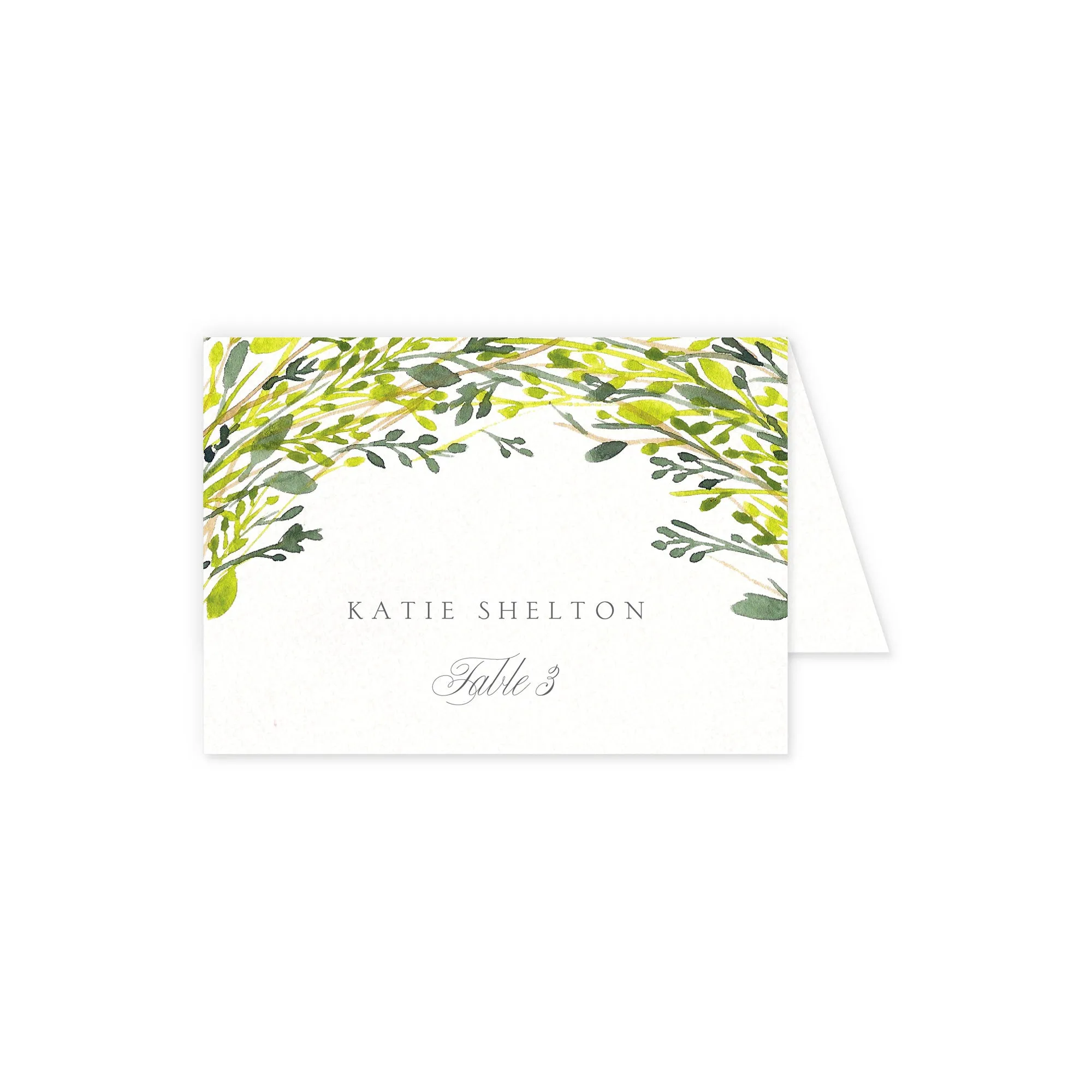 Place cards with guest details